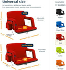 ALPCOUR 25X17 POLYESTER HEATED BLEACHER SEAT, WITH BACK SUPPORT - RED - Brand New