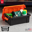 IRIS USA 5-Pack 3 Gal Heavy Duty Lockable Storage Totes B08KCLR5V7 -Black/Orange - Brand New