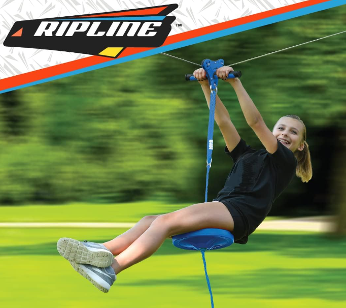 Ripline 50 ft Zipline Kit with Included Seat P2434012021NB Like New