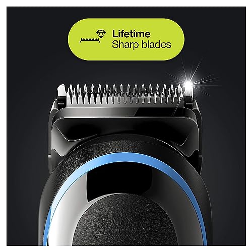 BRAUN HAIR CLIPPERS FOR MEN 9-IN-1 BEARD, EAR AND NOSE TRIMMER HC-0630 - BLUE - Like New
