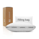 LUNEAST MEMORY FOAM PILLOWS FOR SLEEPING ADJUSTABLE BREATHABLE, 17X27IN - WHITE - Like New