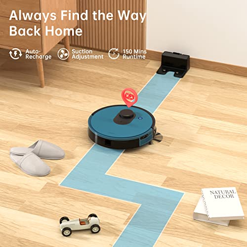 OKP Lidar Robot Vacuum Cleaner 4000Pa Suction Power No-Go Zone LiDAR Navigation - Like New