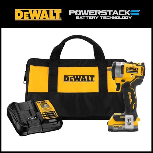 DEWALT 3/8IN COMPACT IMPACT WRENCH PSTACK KIT DCF913E1 - Yellow - Like New