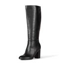 AMAZON ESSENTIALS WOMEN'S TALL BOOTS CHUNKY BLOCK HEEL SIZE 9 BLACK - Like New