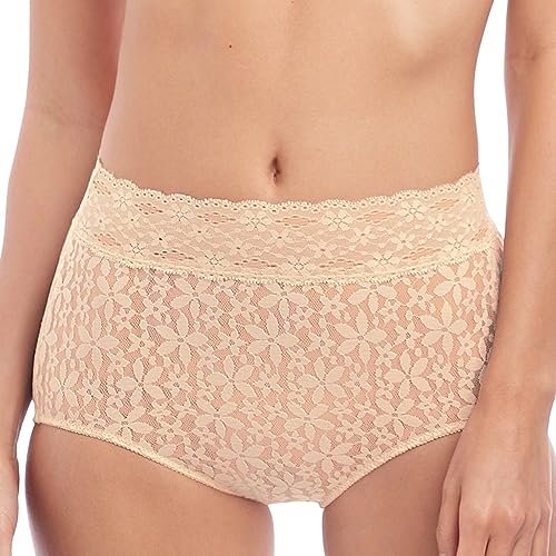 WACOAL WOMEN'S HALO LACE BRIEF PANTY MEDIUM NATURAL NUDE 870405 - Like New