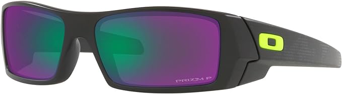 Oakley Men's OO9014 Gascan Rectangular Sunglasses - PRIZM P JADE/MATTE BLACK Like New