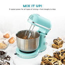 DASH Delish by DASH Compact Stand Mixer 3.5 Quart Beaters Dough Hooks - Blue - Brand New