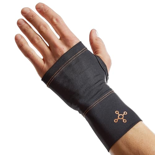 01-63176T Tommie Copper Wrist Compression Sleeve (S/M, Black) - Like New