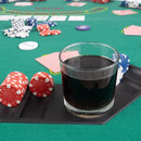 Folding Poker Table Top 48" Solid Wood Topper Built-In Cupholders - Brand New