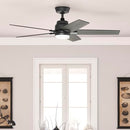 HUNTER FAN COMPANY HUNTER RAPIDAN LED 52"" CEILING FAN 5 BLADE - MATTE BLACK - Like New