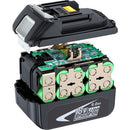 LONG FIT 6.0AH BATTERY REPLACE FOR MAKITA 18V BATTERY COMPATIBLE - BLACK - Like New