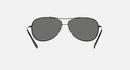 RAY-BAN METAL AVIATOR - MATTE BLACK FRAME, G-15 GREEN LENSES 63-13-125 3N - Like New