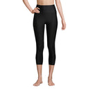 LANDS' END WOMEN'S HIGH WAISTED MODEST SWIM LEGGINGS - SIZE M - BLACK - Brand New