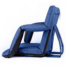 Leader Accessories Stadium Seat Cozy Portable Reclining Bleacher Chair 2 Seats - Brand New
