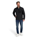 REEBOK MEN'S MOCK NECK ZIP-UP TEXTURED FLEECE SHELL JACKET M - CHARCOAL - Brand New