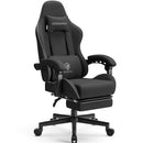 DOWINX FABRIC GAMING CHAIR MASSAGE LUMBAR SUPPORT ERGONOMIC OFFICE CHAIR - BLACK - Like New