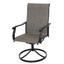 B0CNVC1Z4R Nixtopia 1 Piece Outdoor Sling Swivel Patio Chairs - Gray, Grey - Brand New