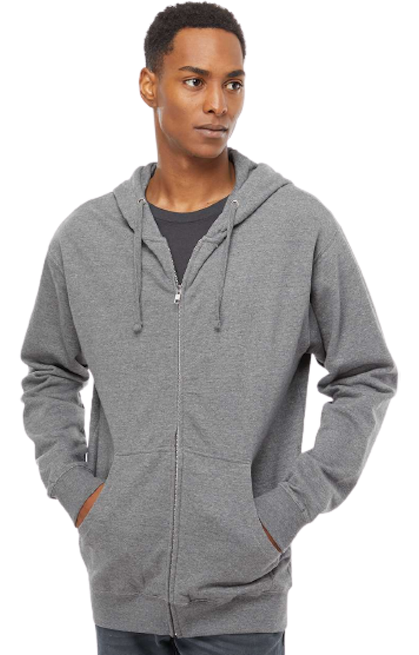 GENERIC AMERICAN LEGEND OUTFITTERS UNISEX FULL-ZIP HOODIE LARGE GUNMETAL HEATHER - Brand New