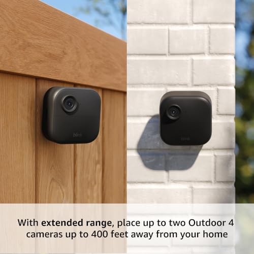 Blink Outdoor 4 XR two-year battery camera 4x security coverage 2 camera - Black - Like New