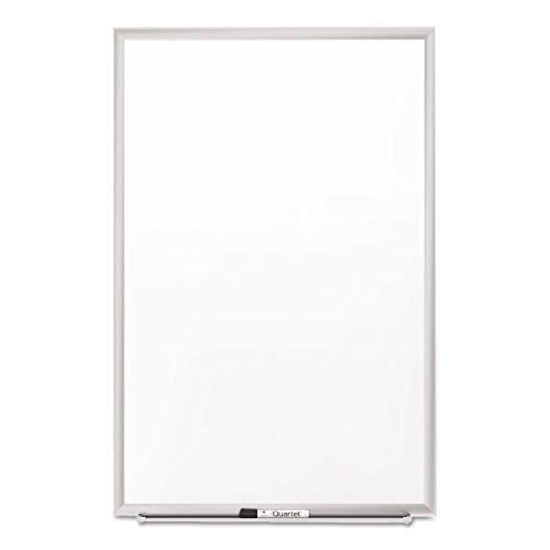 Quartet Magnetic Porcelain Whiteboard, 2' x 3' (QRT2543) - WHITE/SILVER - Like New