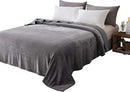 Bed Blanket - Solid Plush - Silky Soft and Cozy, Twin 60 X 90, Dark Grey - Brand New