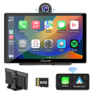 CARPURIDE 9" IPS TOUCH SCREEN BLUETOOTH WIRELESS APPLE CARPLAY/ANDROID - BLACK - Like New