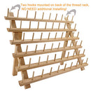 New brothread 60 Spools Wooden Thread Rack/Thread Holder Organizer - Like New