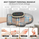 WUX HAND MASSAGER WITH HEAT AIR COMPRESSION 3 MASSAGE MODES 4 HEAT LEVELS BLACK - Like New