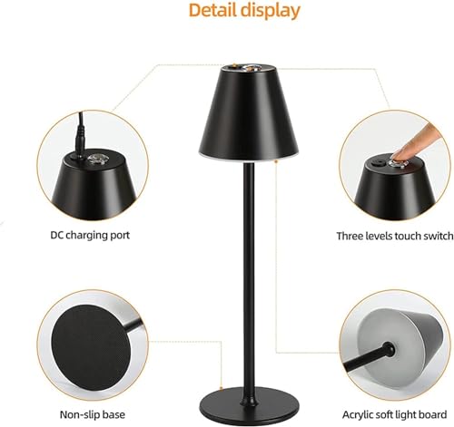 QGKKGQ QGKYXT DESK LAMPS RECHARGEABLE STUDY READING TOUCH DESK LIGHT - Like New