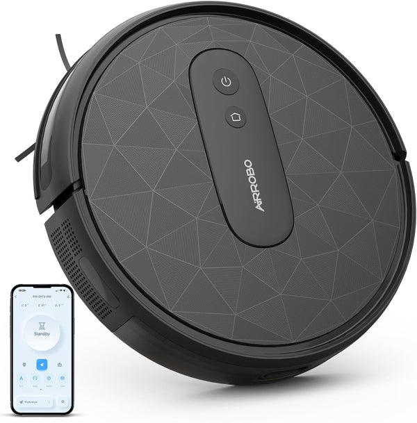 AIRROBO P20 Robot Vacuum Cleaner - 2800 Pa Suction, Ideal for Pet Hair - Black Like New