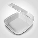Foam Hinged Lid Carryout Containers Large Single Compartment B004O3TK2S - White - Brand New