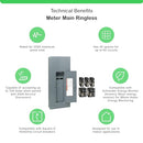 SCHNEIDER ELECTRIC HOM3060M200PQCVP HOMELINE 200 AMP 30-SPACE 60-CIRCUIT - GREY - Like New