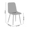 CANGLONG DINING CHAIRS SET OF 4 - BLUE - Like New