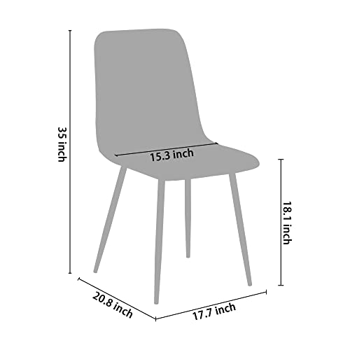 CANGLONG DINING CHAIRS SET OF 4 - BLUE - Like New