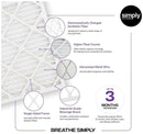 SIMPLY FILTERS 10 IN. X 20 IN. X 1 IN. MERV 13 FPR 10 AIR FILTER 6-PACK - WHITE - Brand New