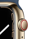 APPLE WATCH 7 GPS CELLULAR 45MM GOLD STAINLESS STEEL GOLD ABYSS BLUE SPORT - Like New