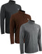 3 PACK QUARTER ZIP PULLOVER MEN LONG SLEEVE SWEATSHIRTS - 2XL - BLACK/BROWN/GRAY - Like New