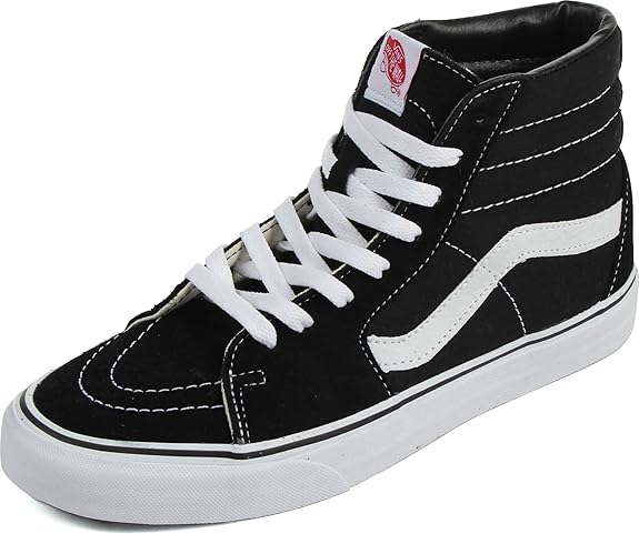 VANS UA SK8 HIGH TOP SNEAKERS - SIZE: WOMEN 7.5 - BLACK/BLACK/WHITE - Brand New
