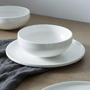 Stone Lain Quinn Bone China 12-Piece Dinnerware Set, White - Like New