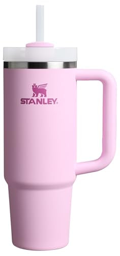 STANLEY QUENCHER H2.0 TUMBLER WITH HANDLE AND STRAW 30 OZ - CHERRY BLOSSOM - Like New