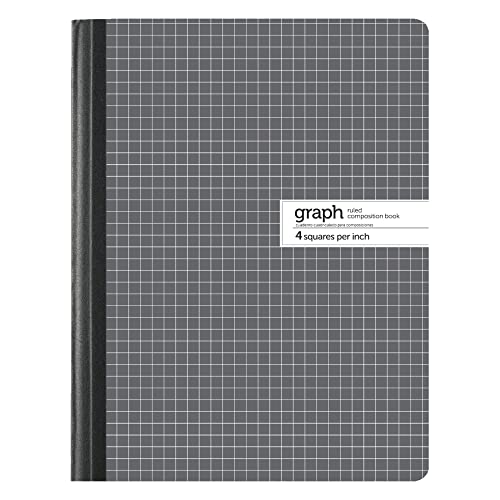 OFFICE DEPOT MARBLE QUAD COMPOSITION BOOK 7 1/2" X 9 3/4" - BLACK/WHITE - Like New