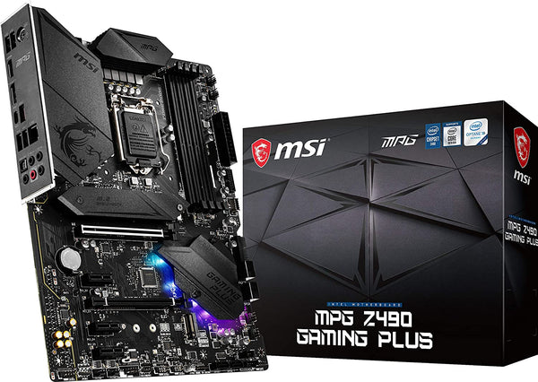 MSI Motherboard Socket LGA1200 USB-C Gen2 LED Lighting MPG Z490 GAMING PLUS New