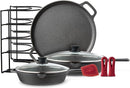 Cuisinel Cast Iron Cookware Set 9 Pieces Pre-Seasoned Kit - Scratch & Dent