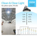 HYPERLITE LED High Bay Light 29000LM, 200W, Dimmable, HB-HB-200W, 5000K - White - Like New