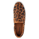 NO BOUNDARIES WOMEN'S CANVAS SLIP ON SNEAKERS - SIZE: WOMEN 8 - LEOPARD - Brand New