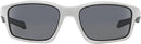 Oakley Men's OO9247 Chainlink Rectangular Sunglasses Grey Polarized/Matte White - Like New