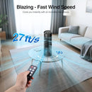 VCK 13'' Tower Fan for Bedroom, 27ft/s Bladeless Fan with 3 Speeds, 3 Modes, 90° - Like New