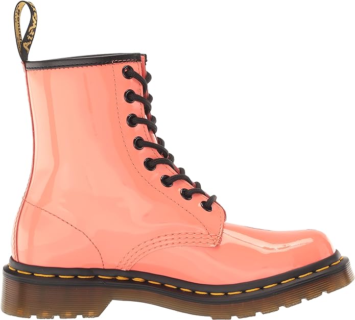 30713695 Dr. Martens Women's 1460 Patent Lamper 8 Eye Boot Fashion CORAL 11 Like New