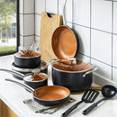 MICHELANGELO Pots and Pans Set 12 Pieces, Nonstick Copper Cookware Set - Brand New