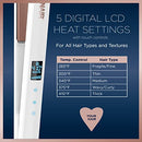 CONAIR DOUBLE CERAMIC FLAT IRON, 1-INCH DIGITAL FLAT IRON CS224 - WHITE - Like New